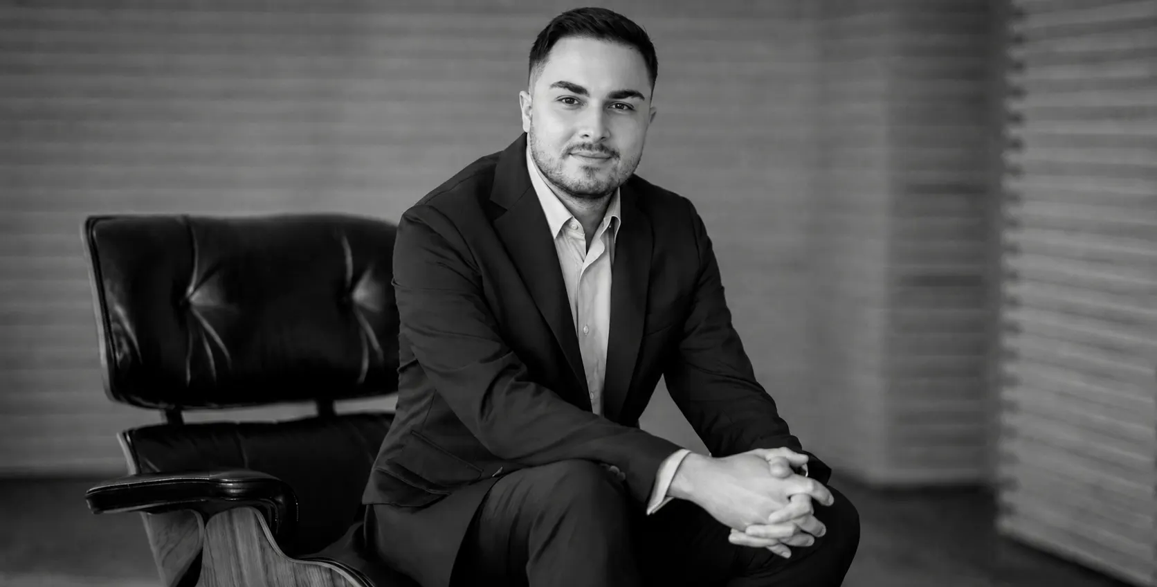 Portrait of the founder, black and white